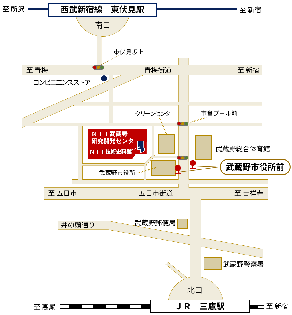 武蔵野研究開発センタの地図