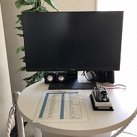 モールス信号体験(和文自由文入力)の正面の写真