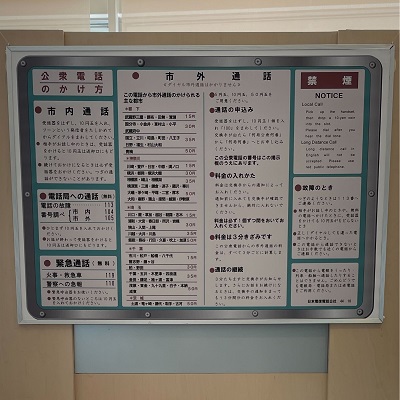 公衆電話機かけ方説明の写真