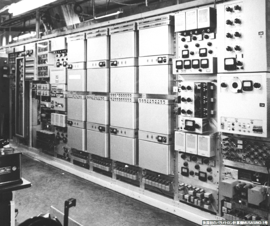 1960年商用機として完成した「MUSASINO-1B」の当時の写真