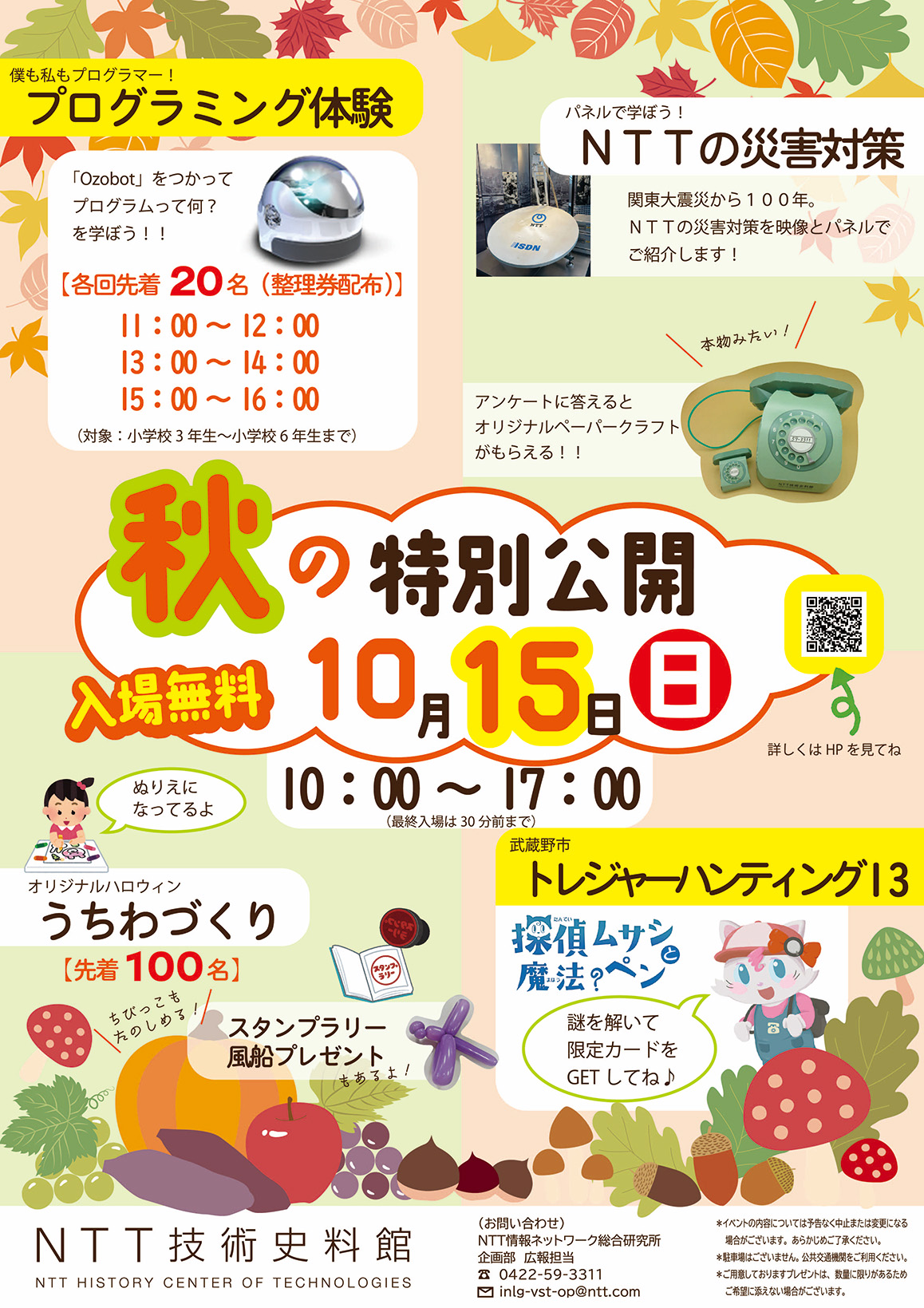 秋の特別公開のご案内チラシの写真