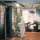 クロスバ交換機の展示写真