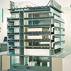 D70交換機時代の電話局(模型)の写真