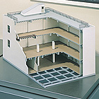 ABプレハブ局舎(模型)、DESC-C局舎(模型)の写真