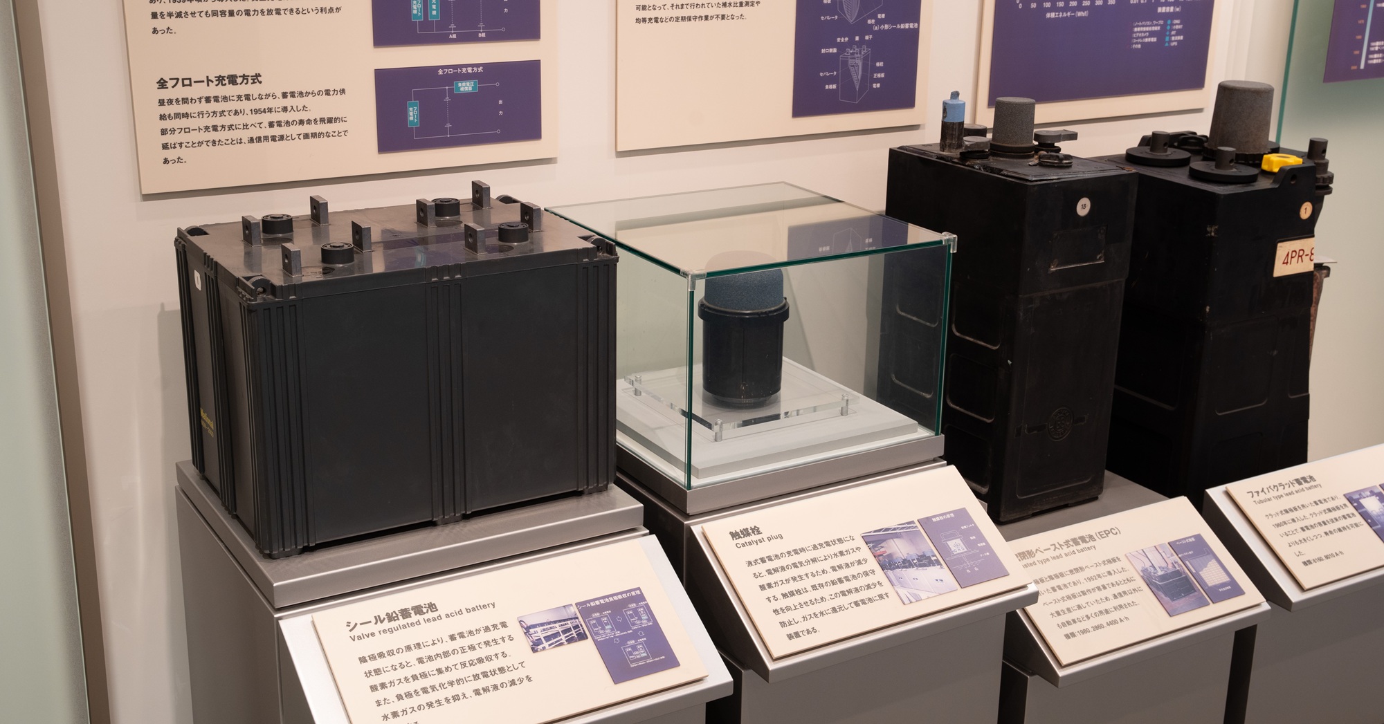 シール船蓄電池・EPC形蓄電池・密閉型ファイバクラッド蓄電池の写真