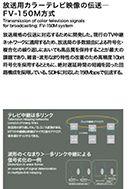 放送用カラーテレビ映像の伝送の展示パネルの一部