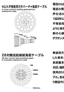 海底ケーブル開発の展示パネルの一部
