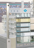 C400交換機時代の電力設備の展示パネルの一部