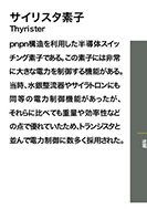 サイリスタ素子の展示パネルの一部