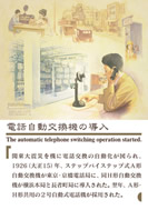 電話自動交換機の導入の展示パネルの一部